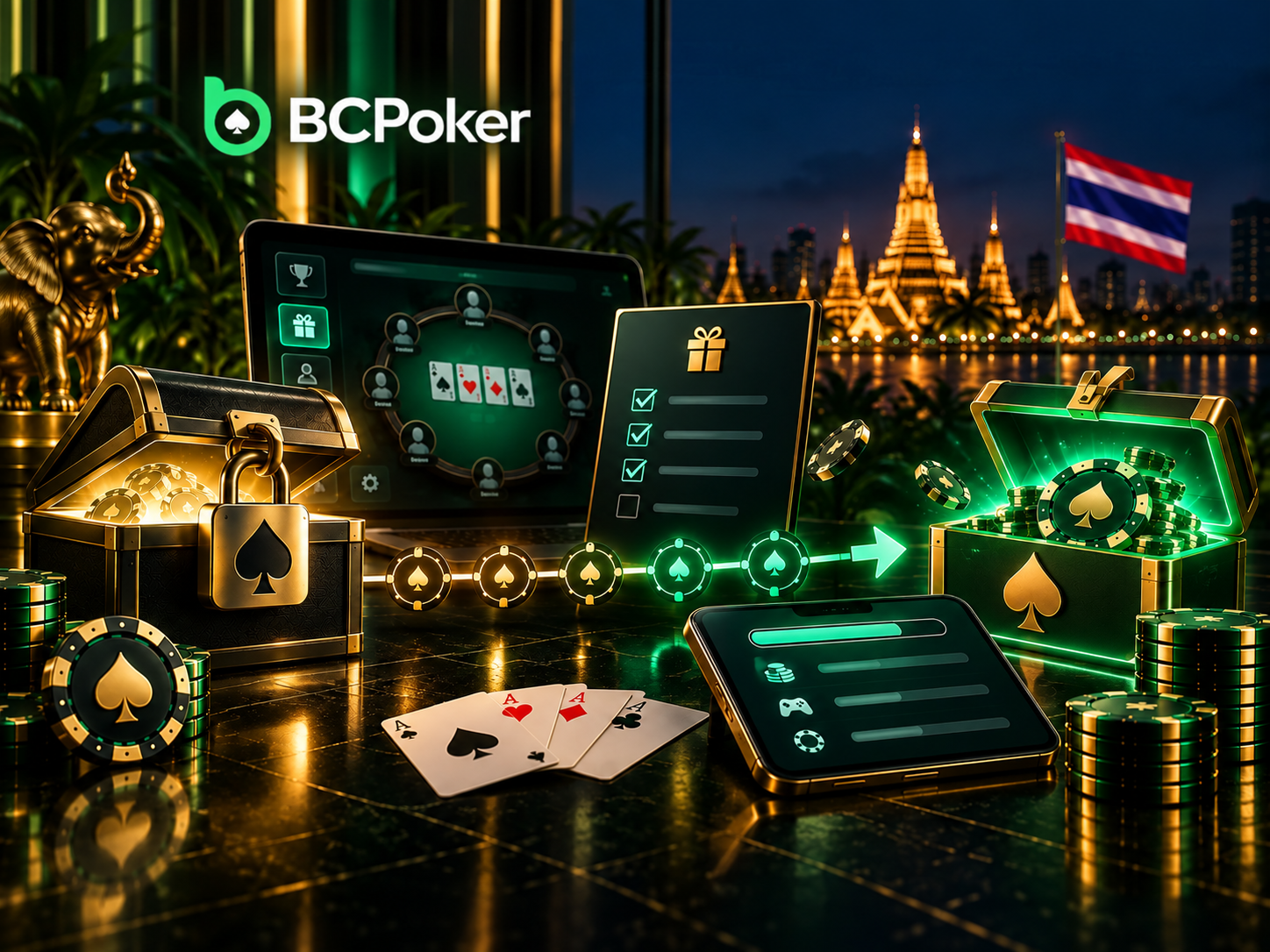 BCPoker Thailand reward confirmation status