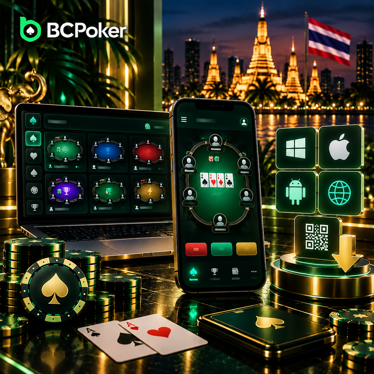 BCPoker Thailand download and play banner