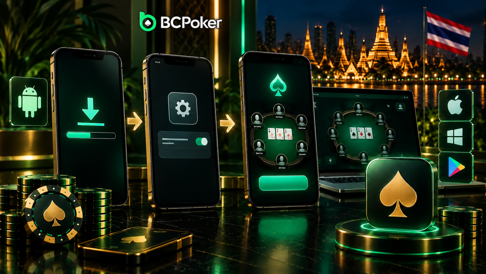 BCPoker Thailand app installation setup