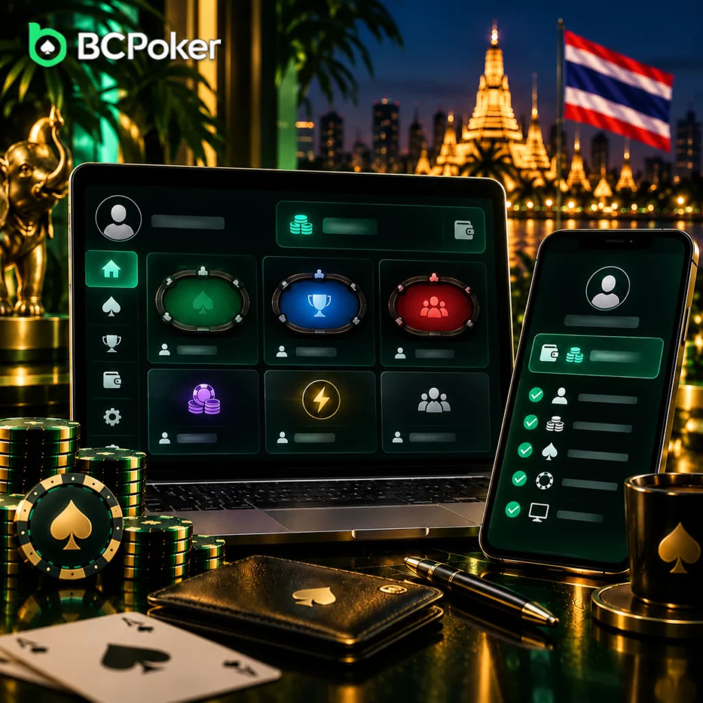 BCPoker Thailand account pre session check